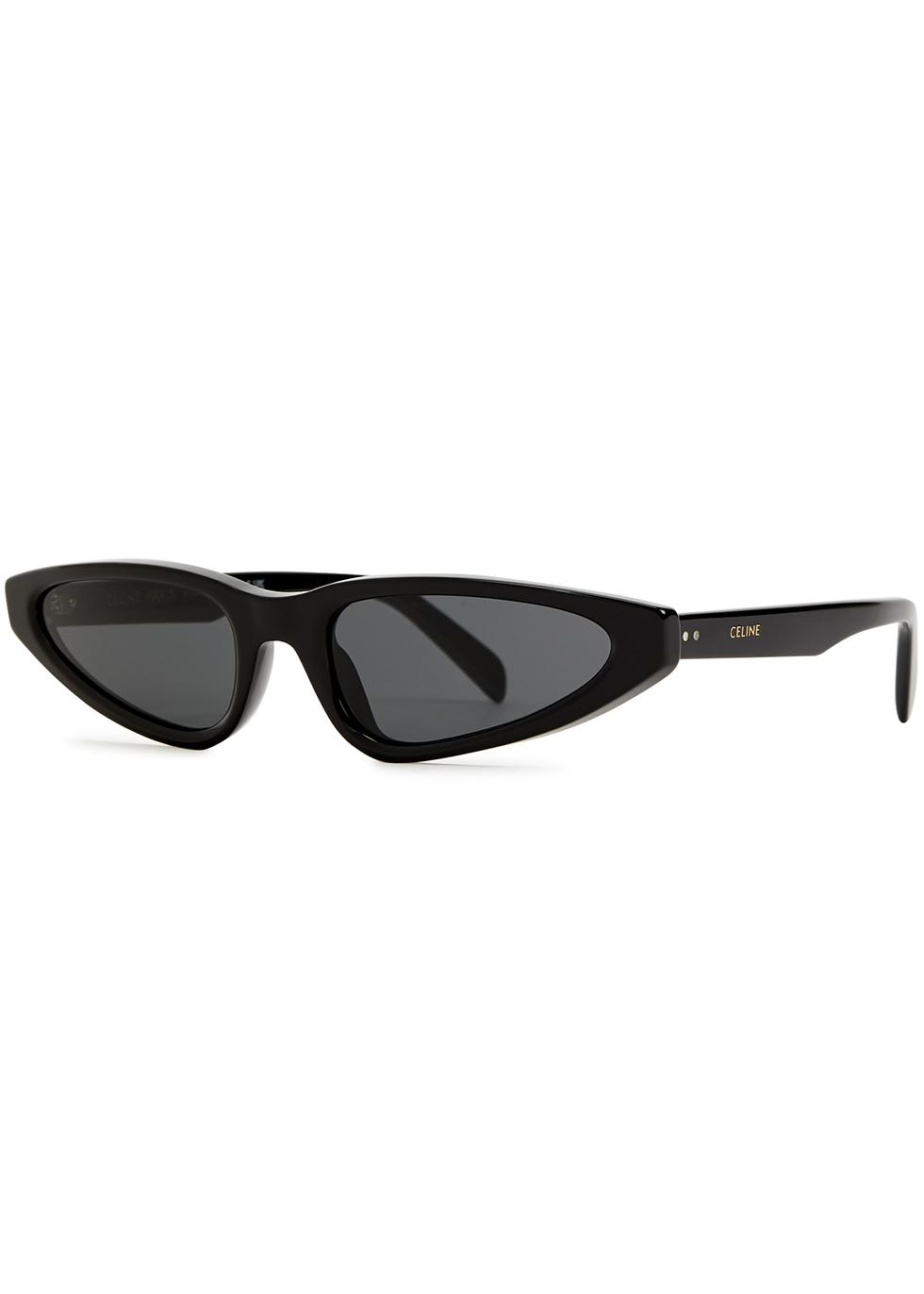 Celine Narrow Cateye Sunglasses, Sunglasses, , Transparent in Black Lyst