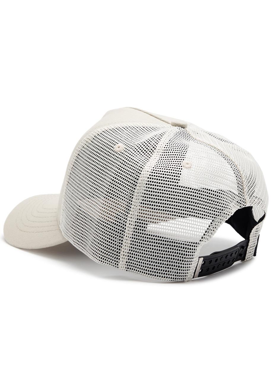 Amiri Arts District Logo Cotton Trucker Cap in White for Men | Lyst