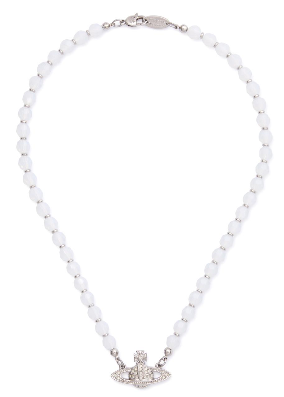 Vivienne Westwood Messaline Orb Beaded Choker in White Lyst