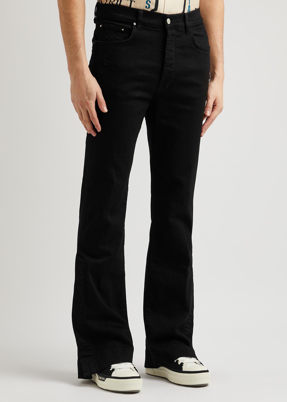 Amiri Stack Flared-leg Jeans in Black for Men | Lyst