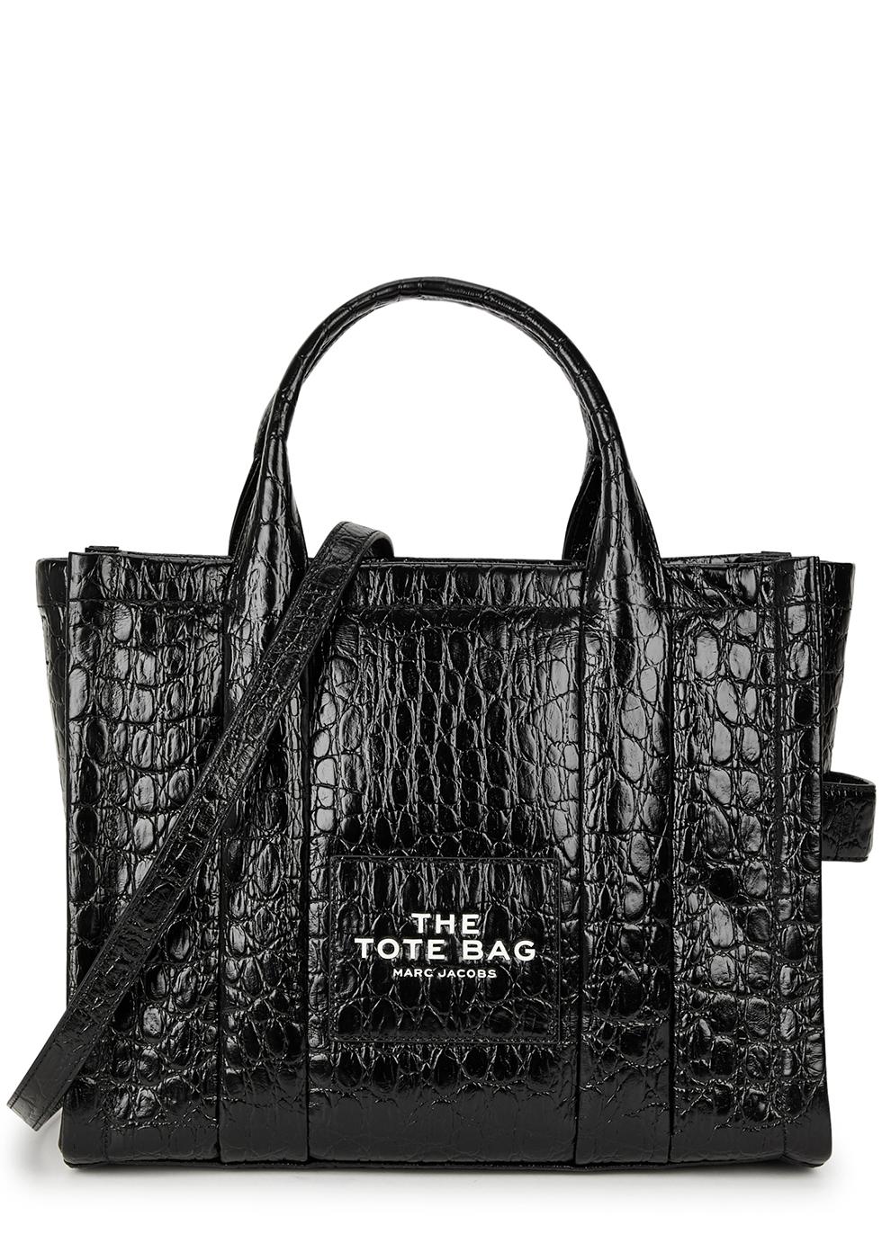 Marc Jacobs The Tote Medium Crocodileeffect Leather Tote in Black Lyst