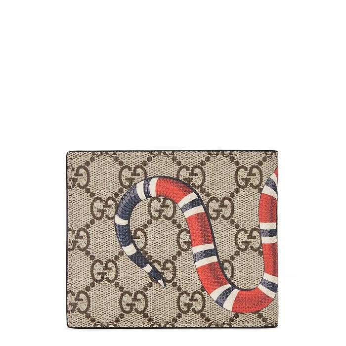 Gucci Bestiary Kingsnake Print Card Case (451277)