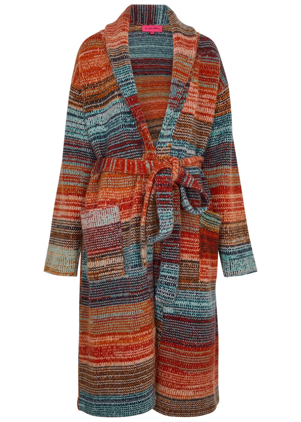The Elder Statesman Oasis Rib Robe in Multicolor