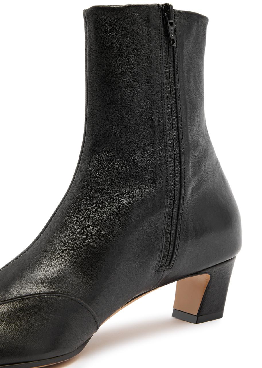 Khaite Nevada 40 Leather Ankle Boots in Black Lyst UK