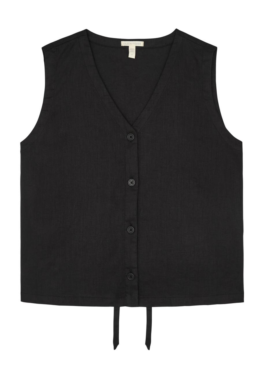 Eileen fisher black vest sales
