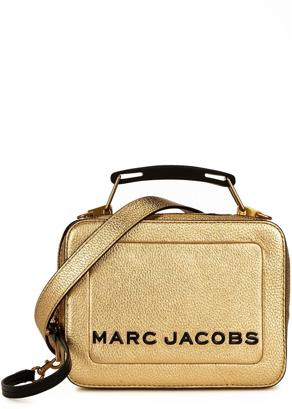 Marc Jacobs The Box 20 Gold Leather Crossbody Bag in Metallic Lyst