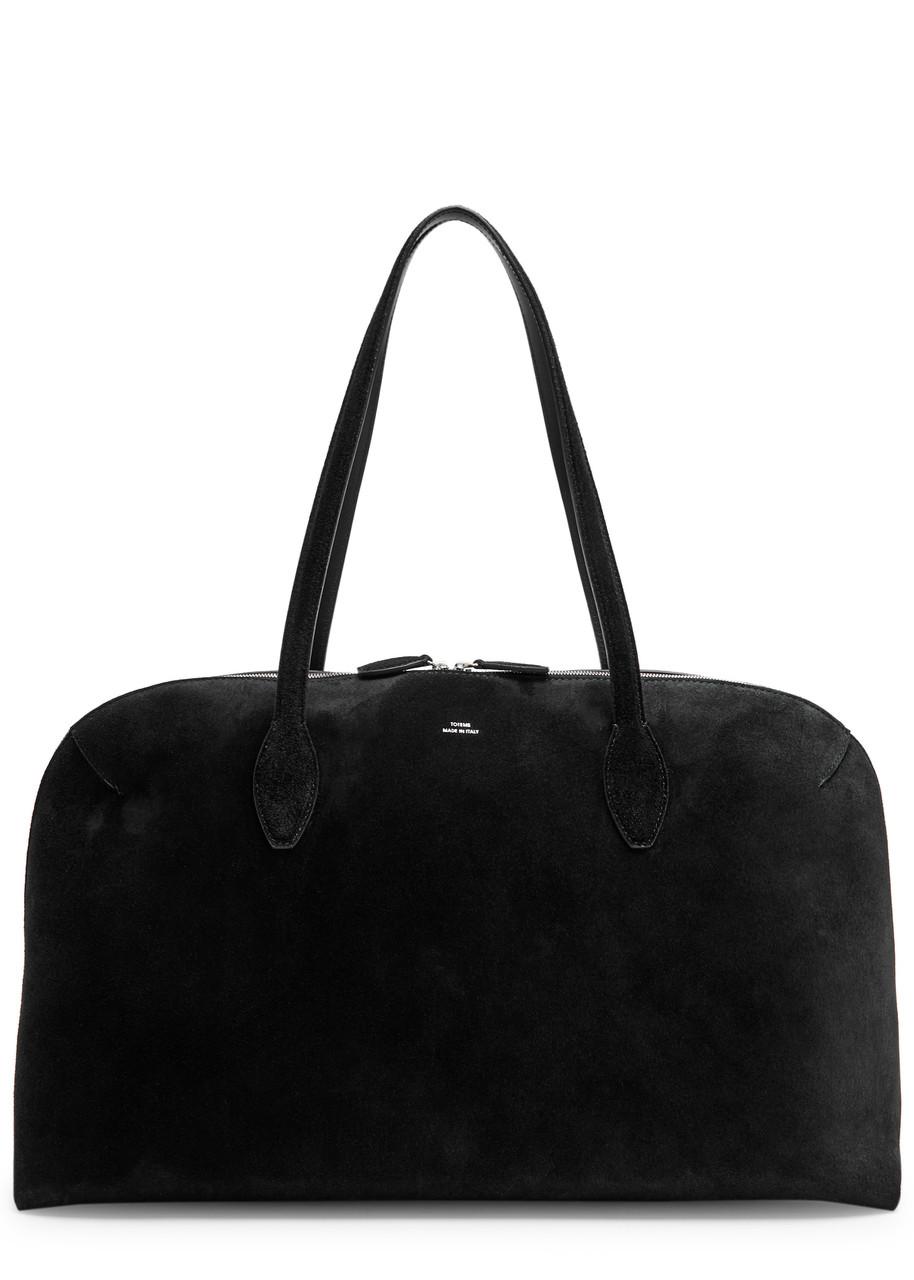 トートバッグ TOTEME BAG SUEDE LOUNGE TOTE Suede lounge tote black – TOTEME
