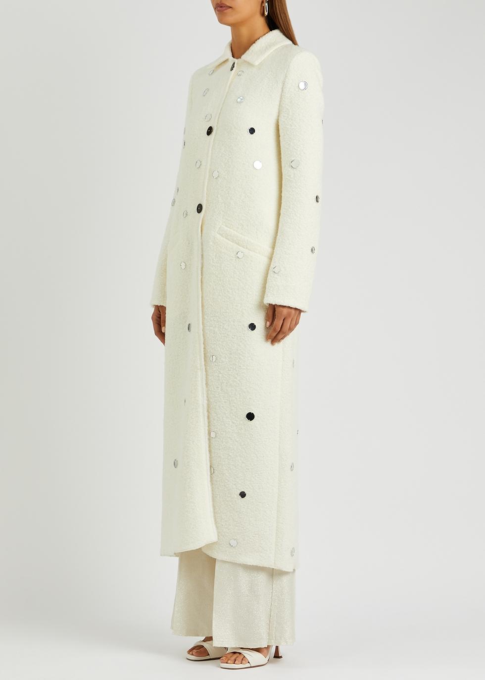 Forte Forte Forte_forte Embellished Bouclé Wool-blend Coat in White | Lyst