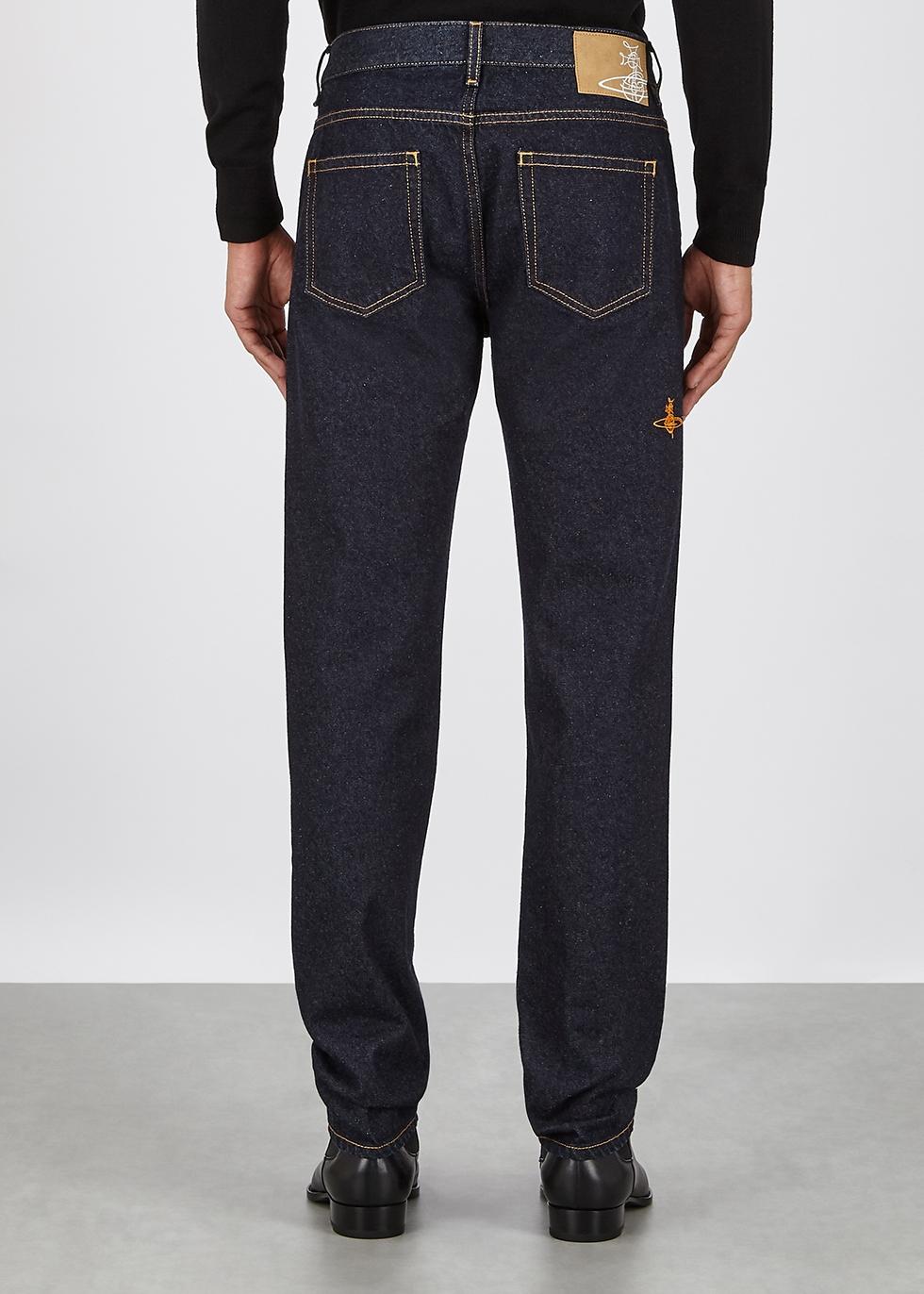Vivienne Westwood Denim Dark Blue Tapered Jeans for Men - Lyst