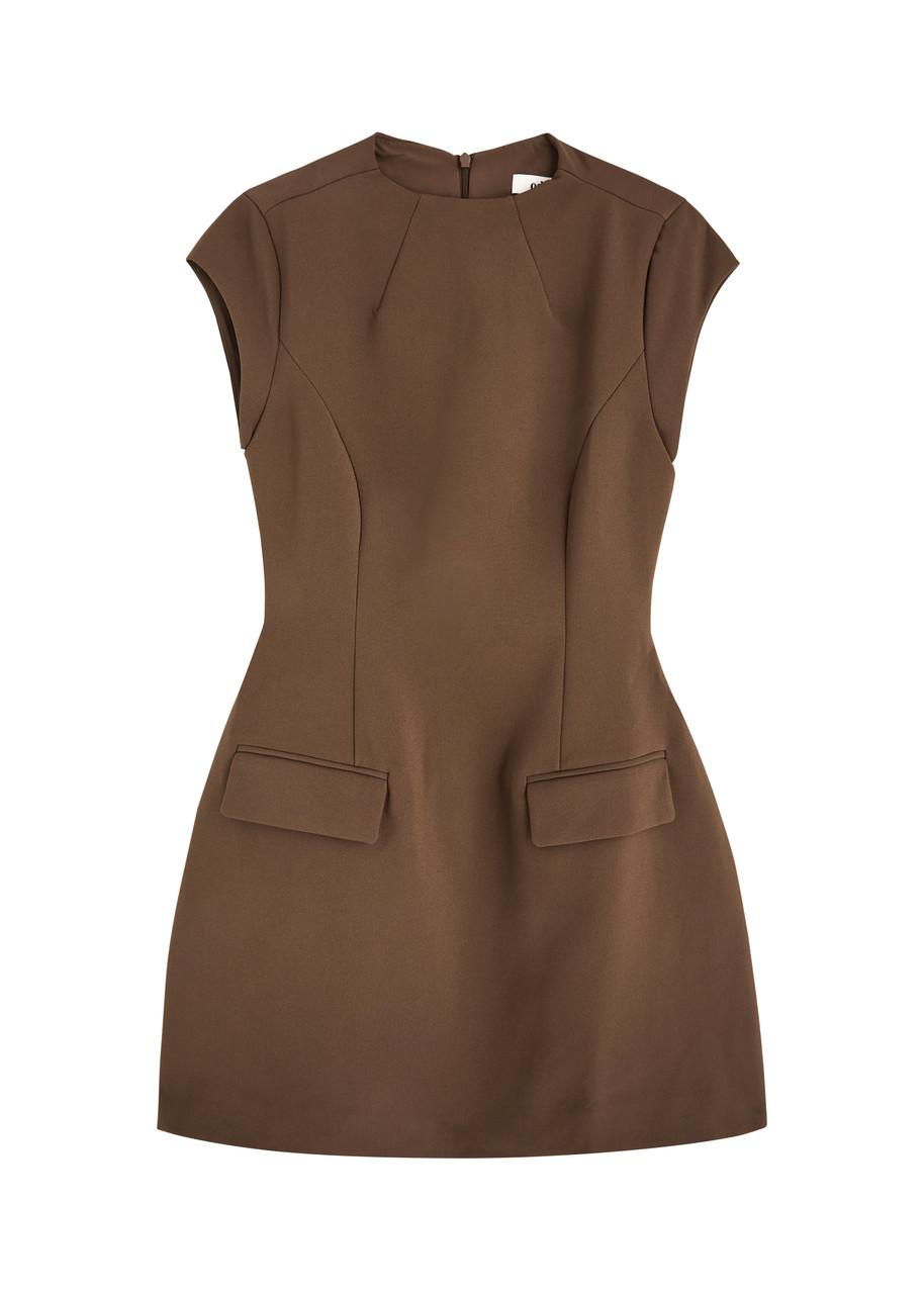 odd muse brown dress Square Neck Midi Dress  Odd Muse