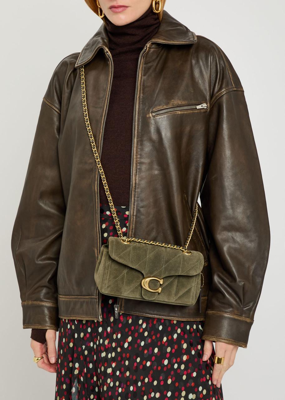 handbag green coach tabby