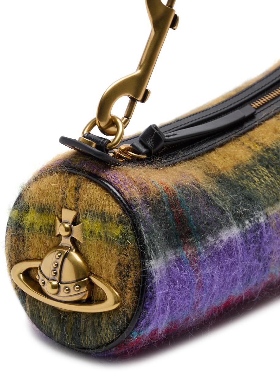 Vivienne Westwood Cindy Tartan Brushed Shoulder Bag in Purple