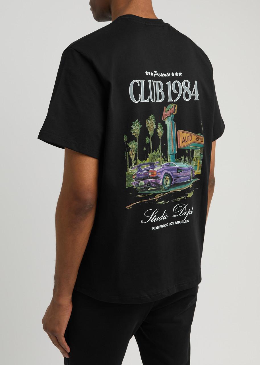 Club 1984 La Auto Printed Cotton T-Shirt in Black for Men | Lyst