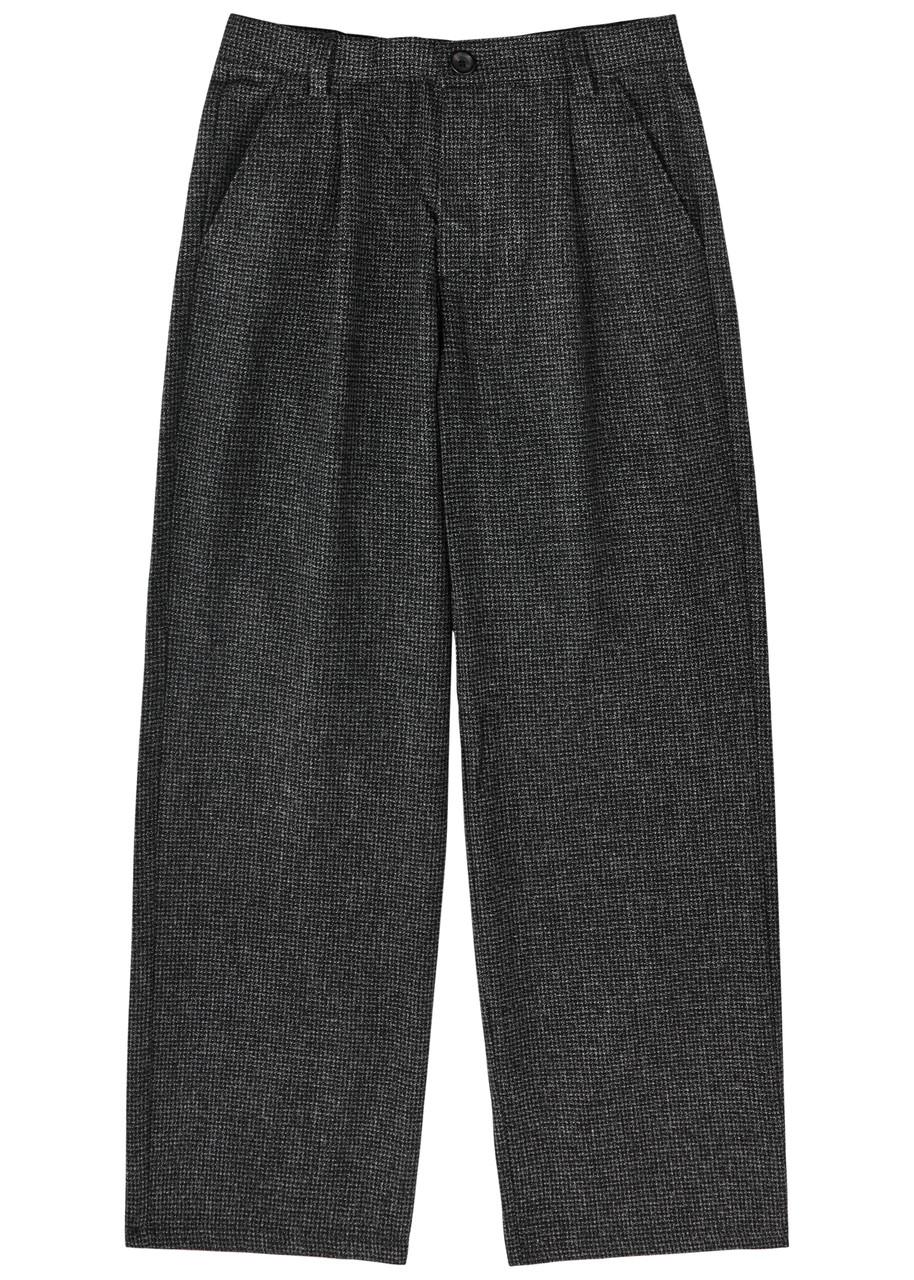 Oliver Spencer Orsman Wide-Leg Wool-Blend Trousers in Gray