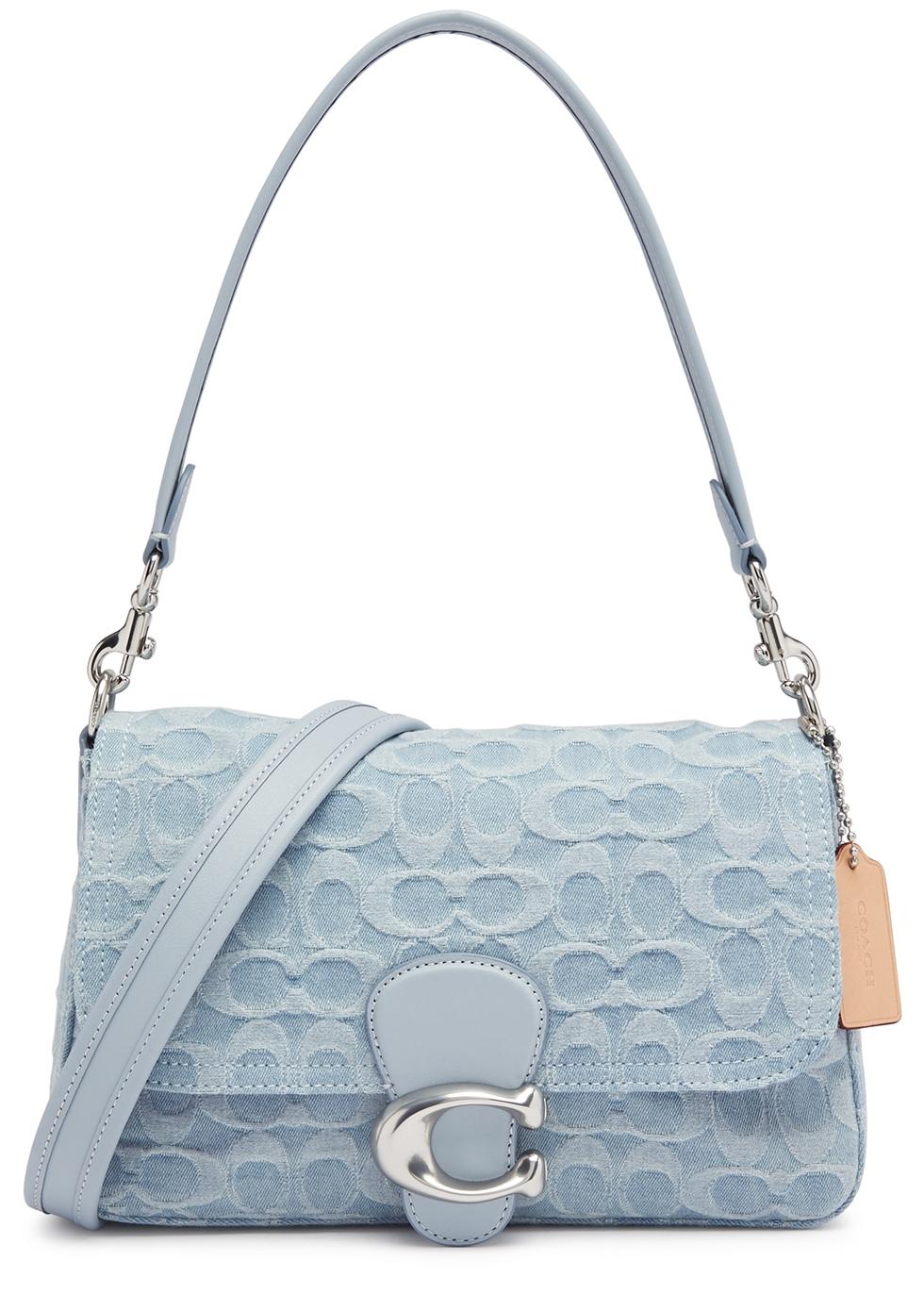 COACH Soft Tabby Monogrammed Shoulder Bag in Blue Lyst