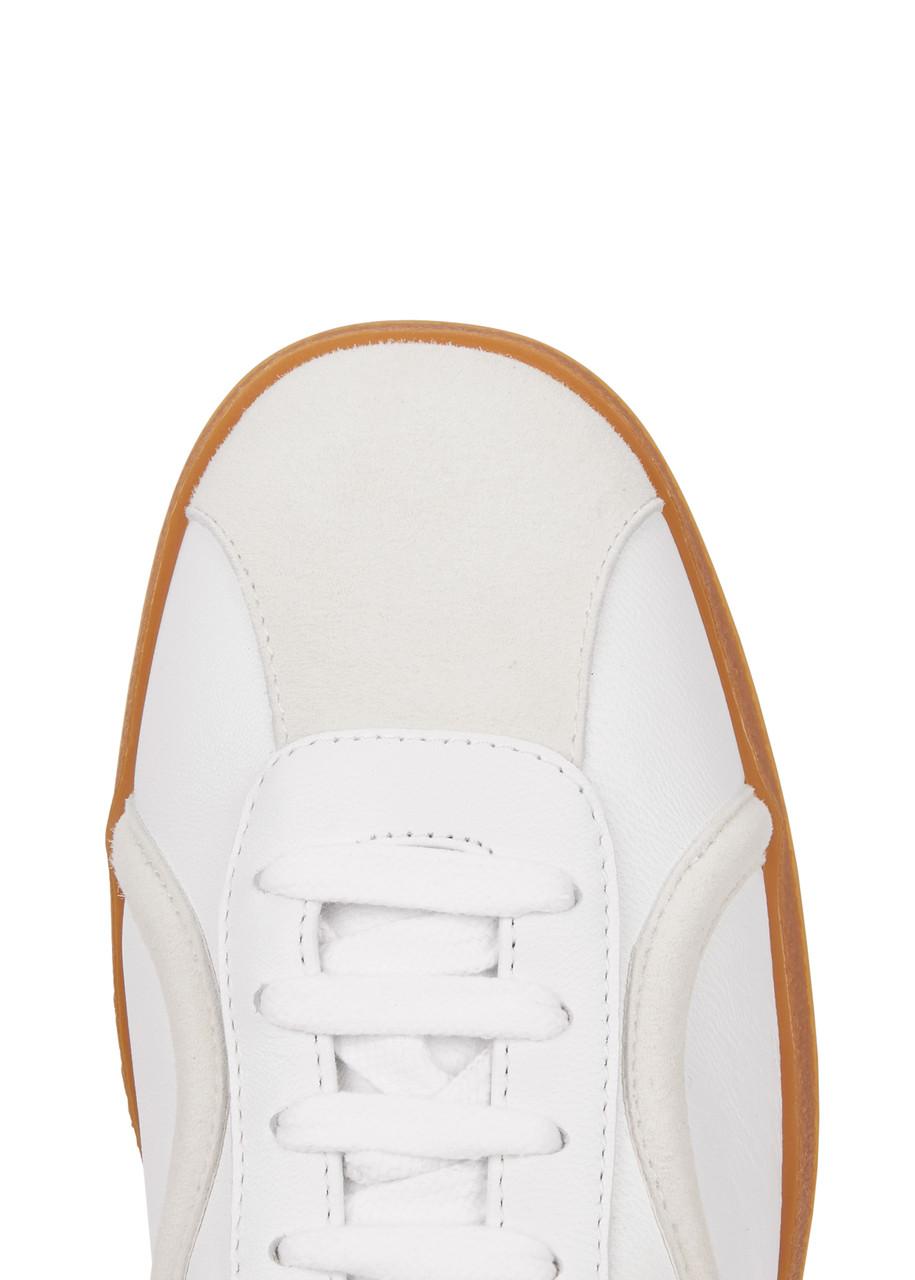 スニーカー TOTEME COTTON CANVAS SNEAKERS WITH LEATHER INSERTS TOTEME Leather-trimmed cotton-canvas sneakers | NET-A-PORTER
