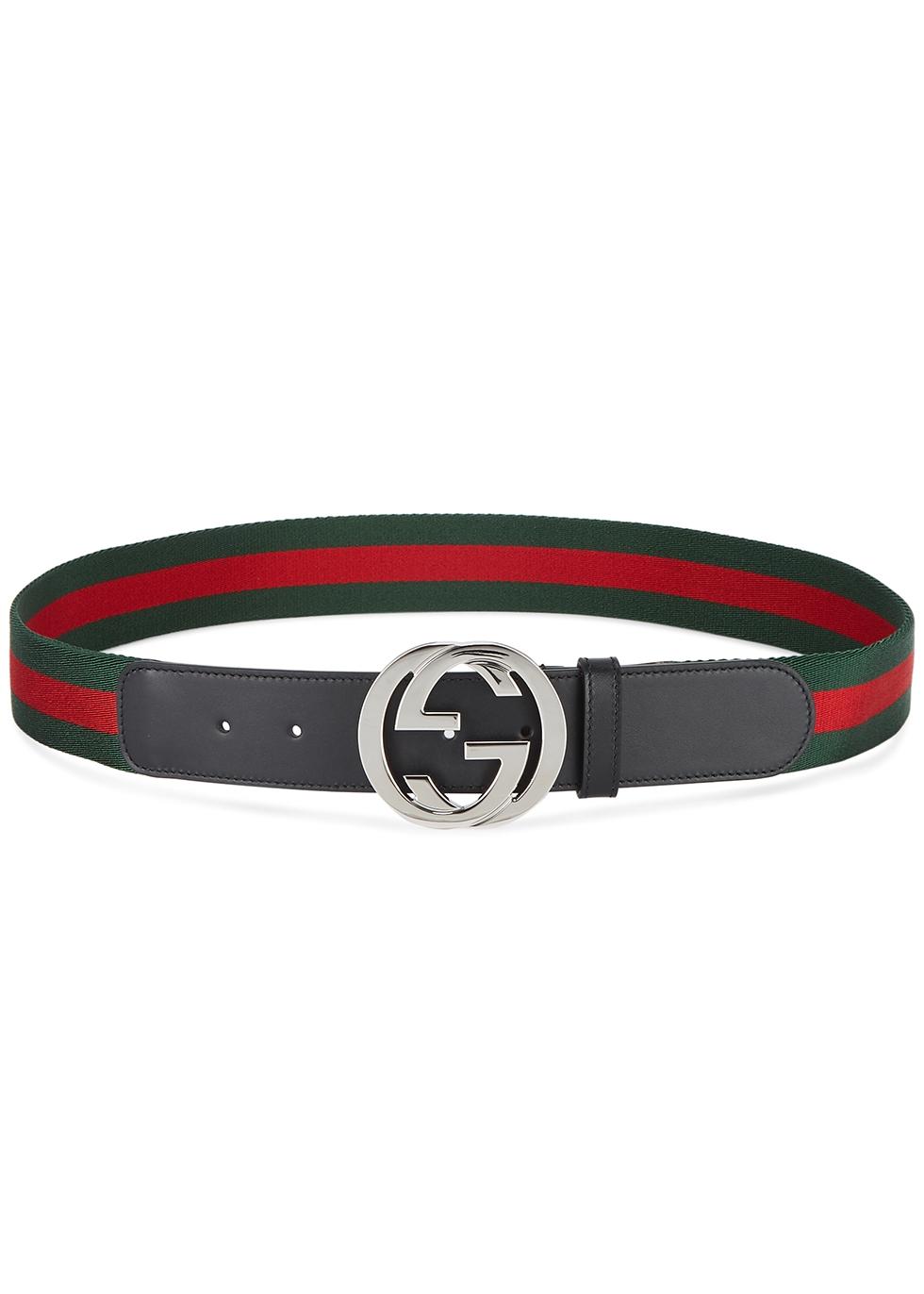 Gucci Web Belt With G Buckle in Green for Men - Save 43% - Lyst