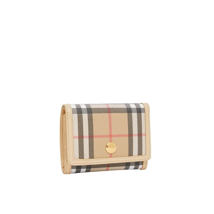 Burberry Small Vintage Check E-canvas Folding Wallet in Beige (Natural) -  Lyst
