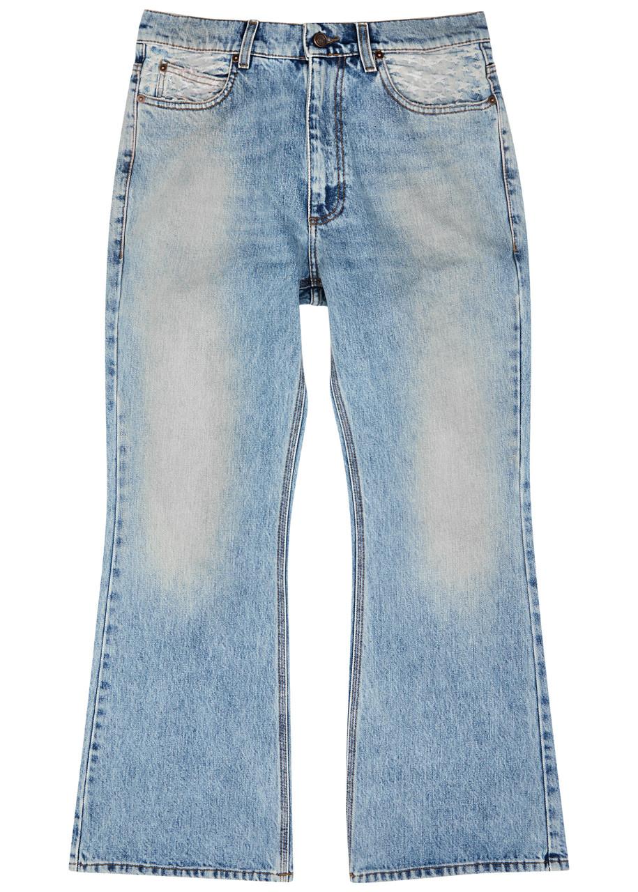 ERL Patchwork Stars Flared Jeans in Blue for Men | Lyst