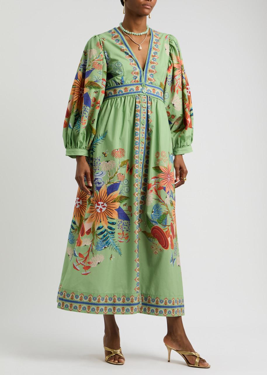 farm rio green bright yard maxi dress Green Bright Yard Maxi Dress – FARM Rio main image 0