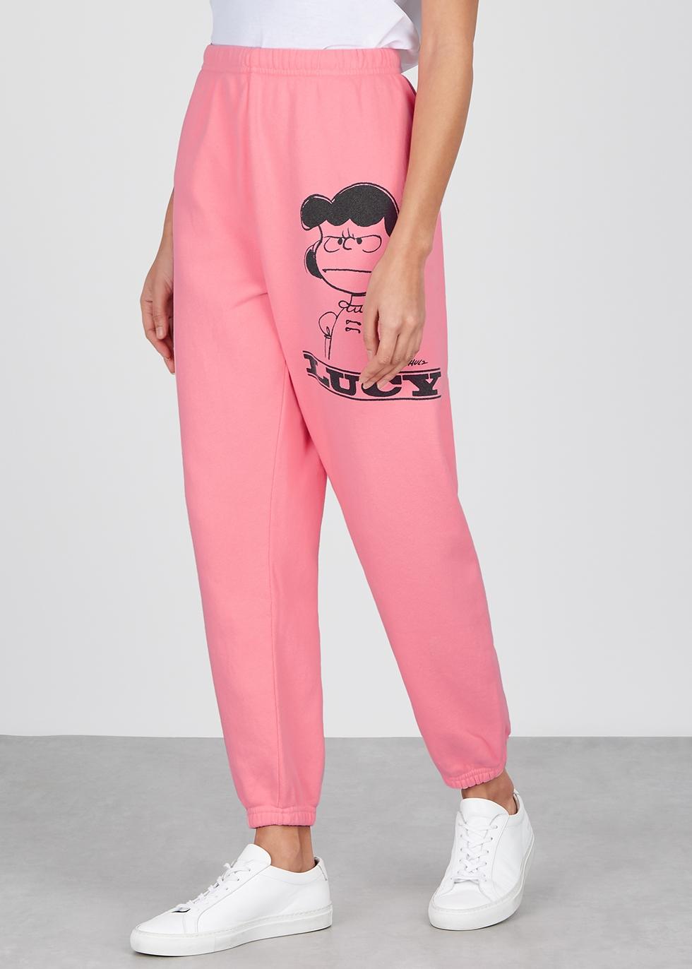Marc Jacobs X Peanuts Lucy Cotton-jersey Sweatpants in Pink | Lyst