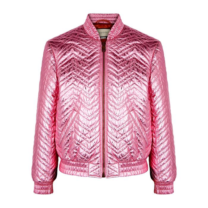 hot pink metallic jacket