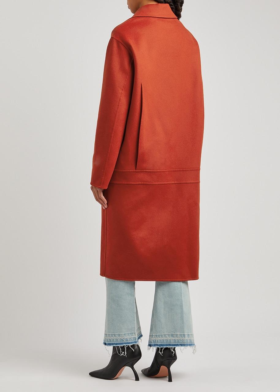 Stella McCartney fringed belted coat - Red