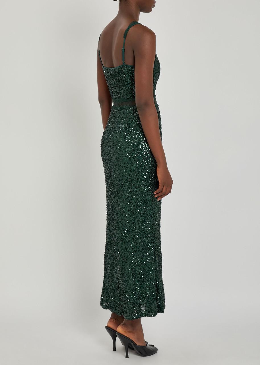 green emerald velvet dress Emerald Sequin Mini Mimi Dress  Never Fully Dressed
