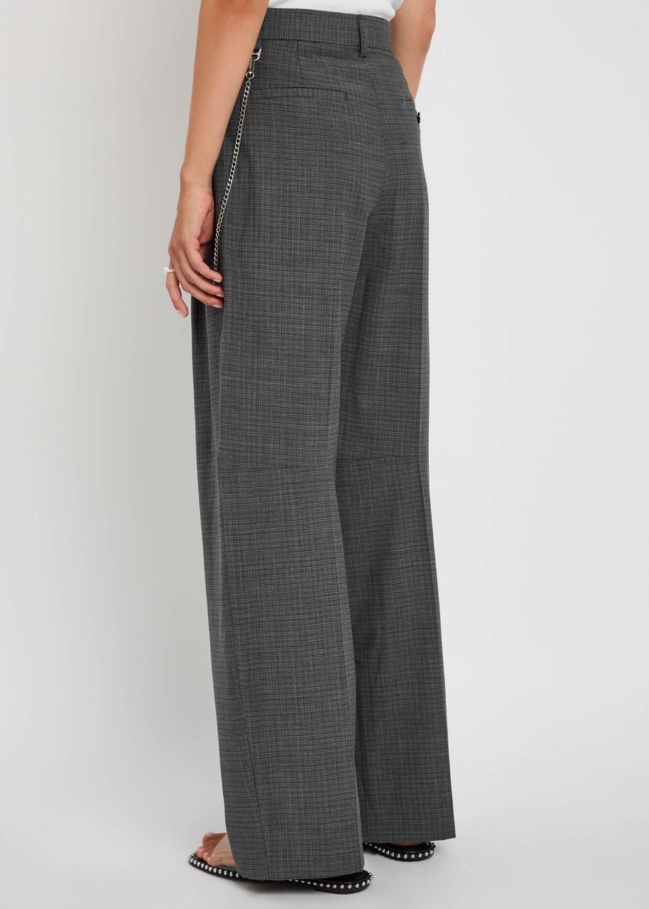 パンツ Alexander Wang Gray Wool Blend Pants Dark Grey Wool-Blend Pants in DARK GREY MELANGE | alexanderwang®