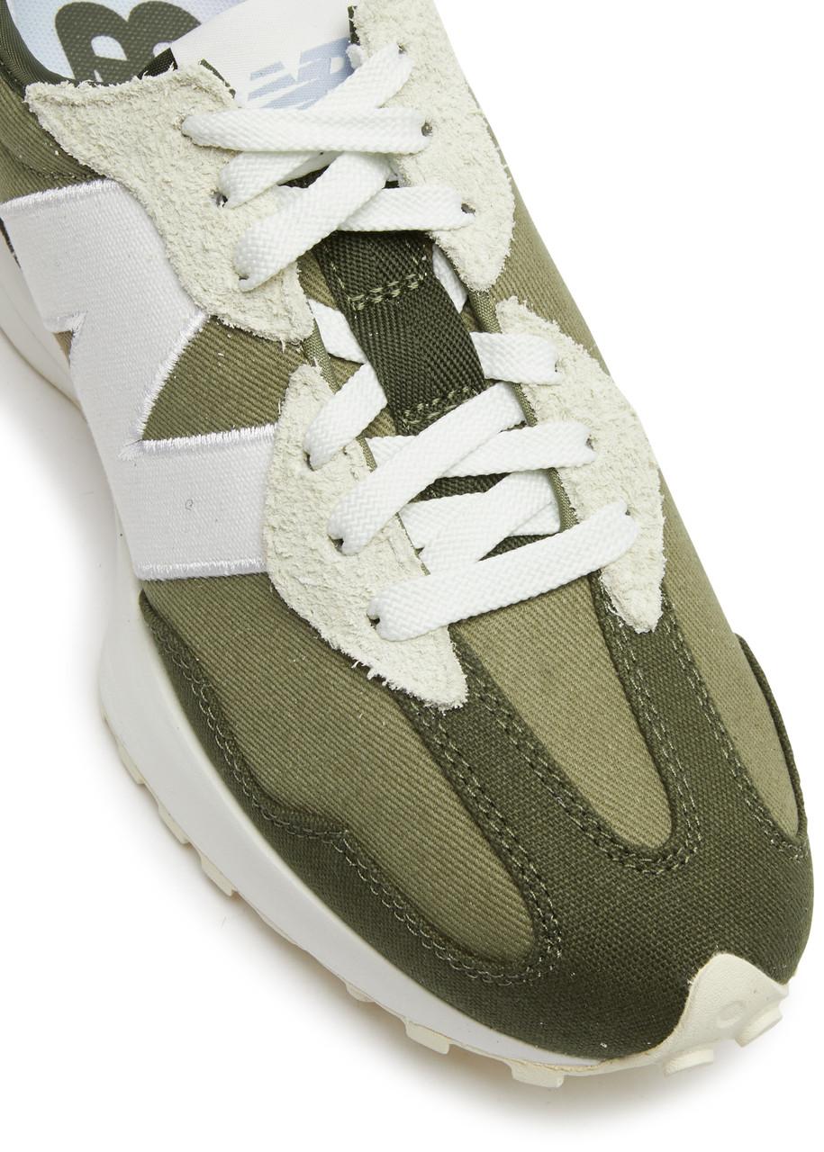 New Balance 327 Panelled Canvas Sneakers, Sneakers, , Round Toe in Green |  Lyst