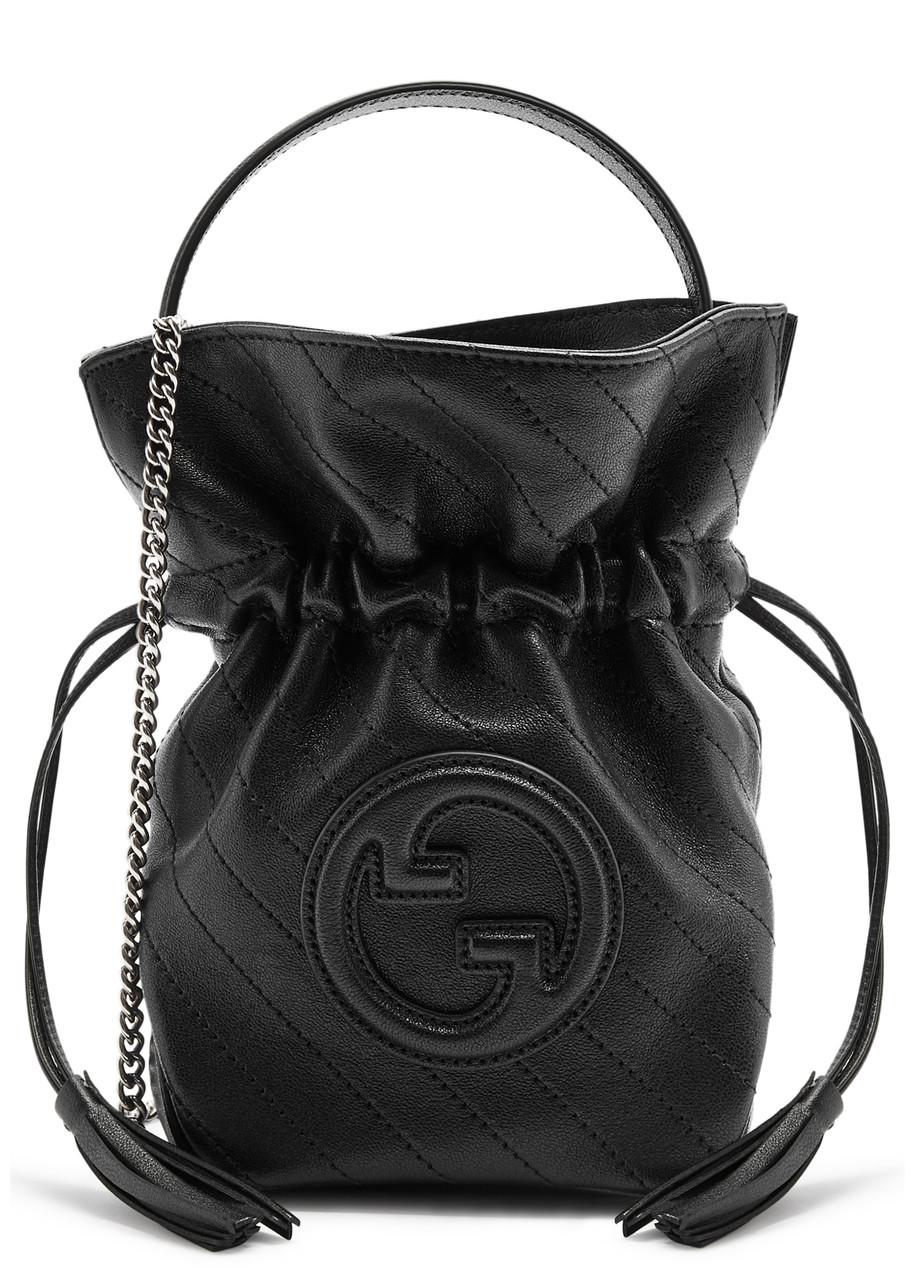 Gucci black bucket bag best sale