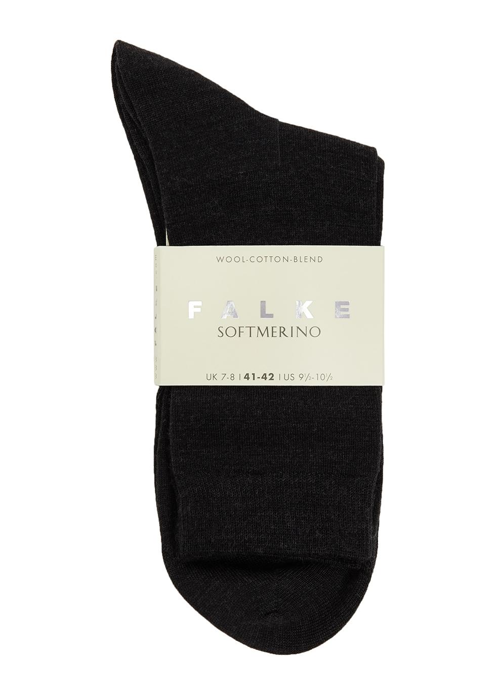 FALKE Soft Merino Wool-blend Socks in Black for Men | Lyst