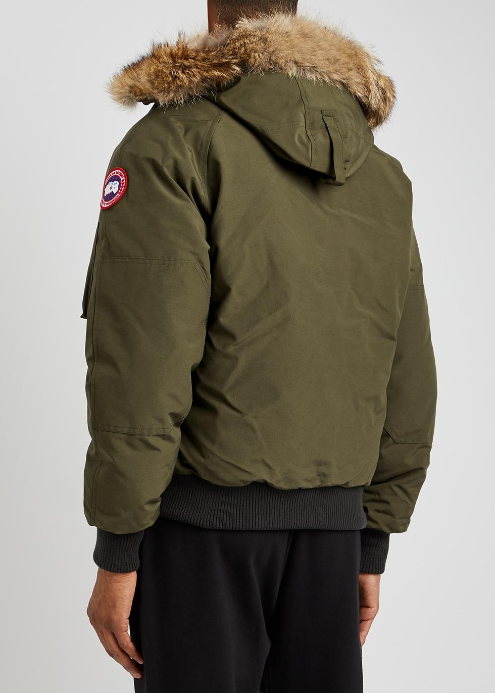 Canada Goose Chilliwack Fur-trimmed Arctic-tech Bomber Jacket, in Green for  Men