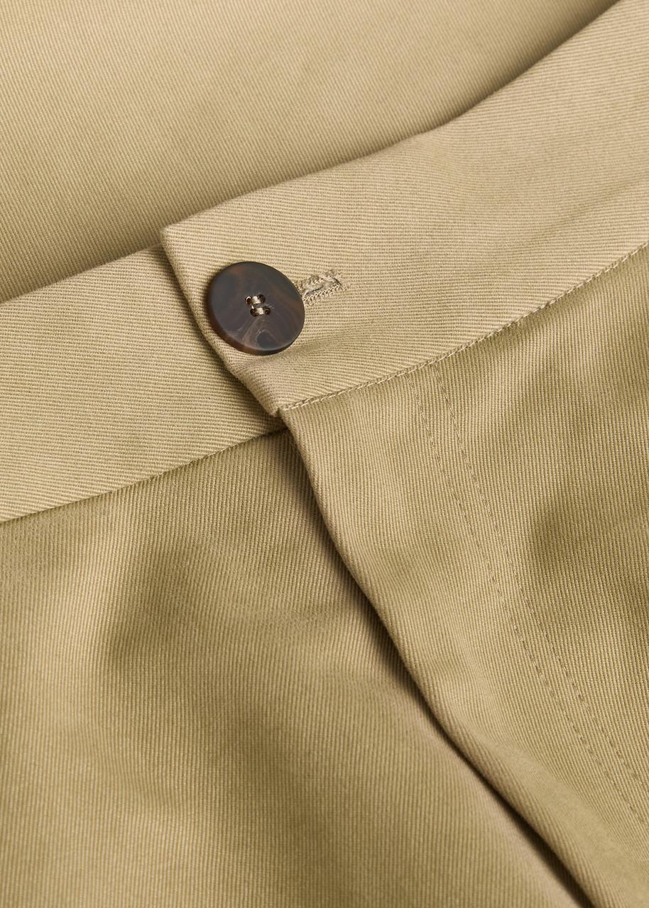 Studio Nicholson Peached Pleated Wide-Leg Cotton-Twill Trousers in