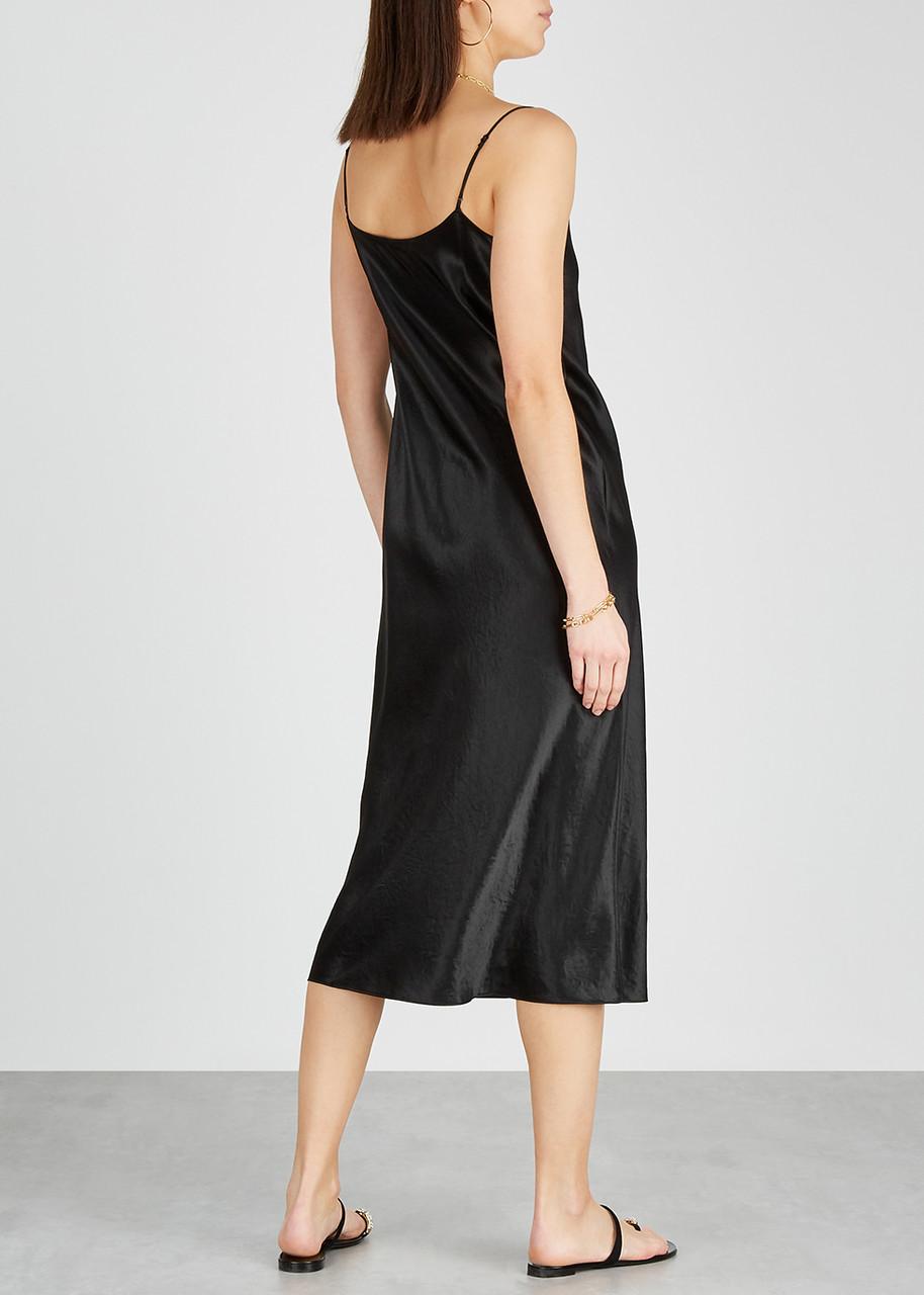 loose fitting prom dress Vince Women's Chiffon-Layered Satin Slip Dress – Saint Bernard main image 1