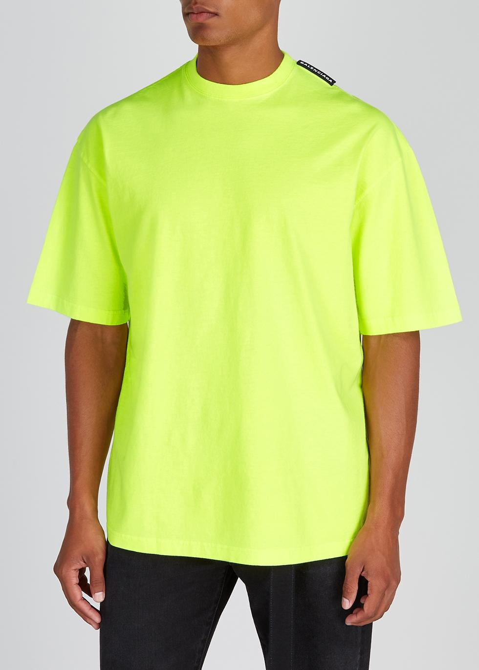 Balenciaga Neon Yellow Cotton T-shirt 