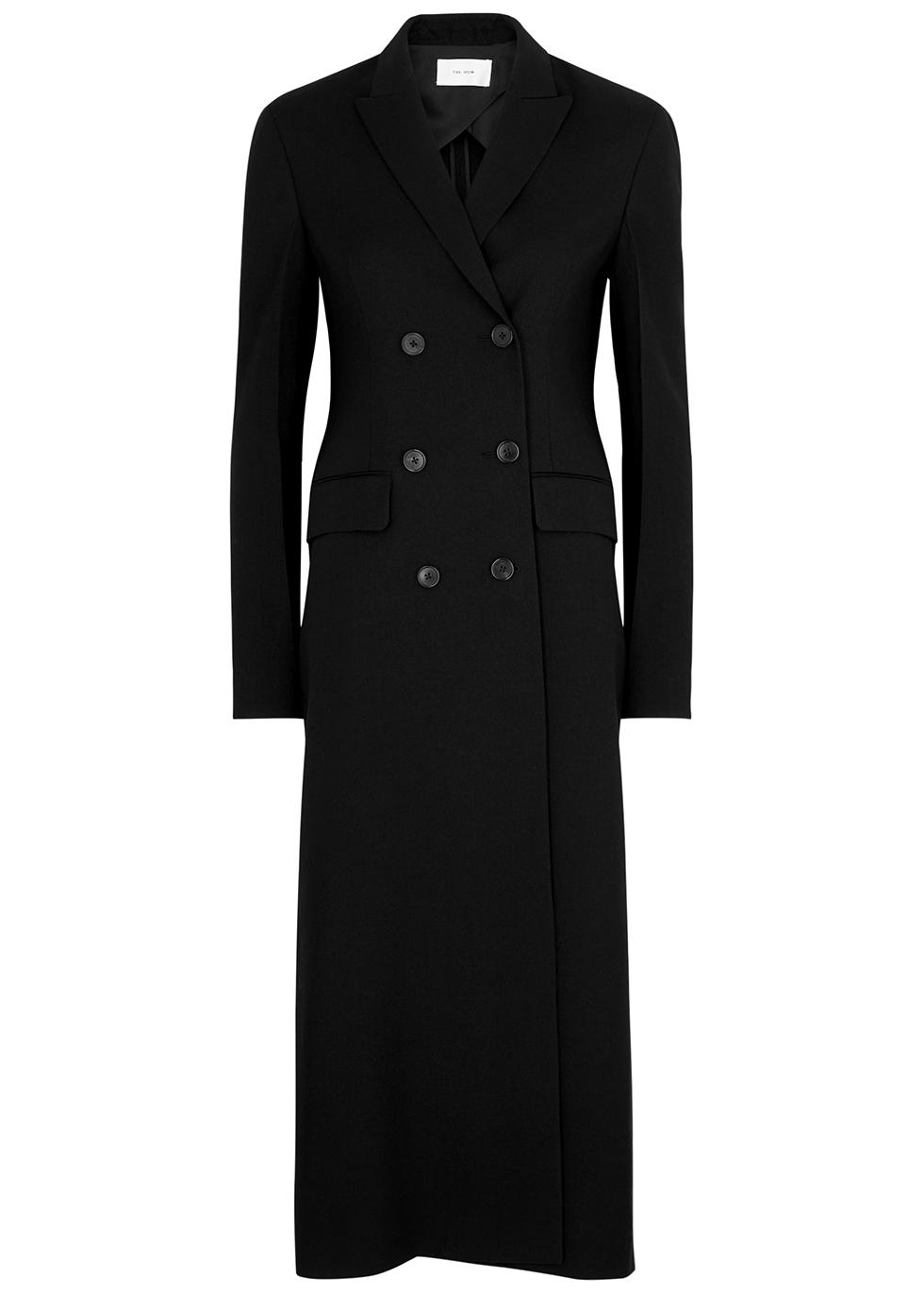 The Row Evy Doublebreasted Woolblend Coat in Black Lyst
