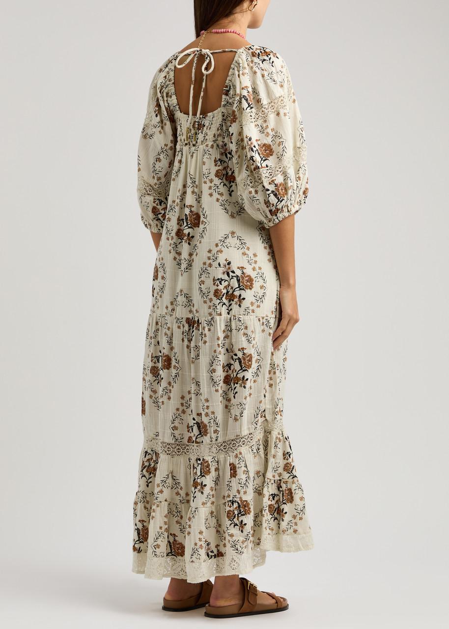 free people fall dresses Boho Beaded Lace Bell Sleeves Fit and Flare Wedding Gown main image 1