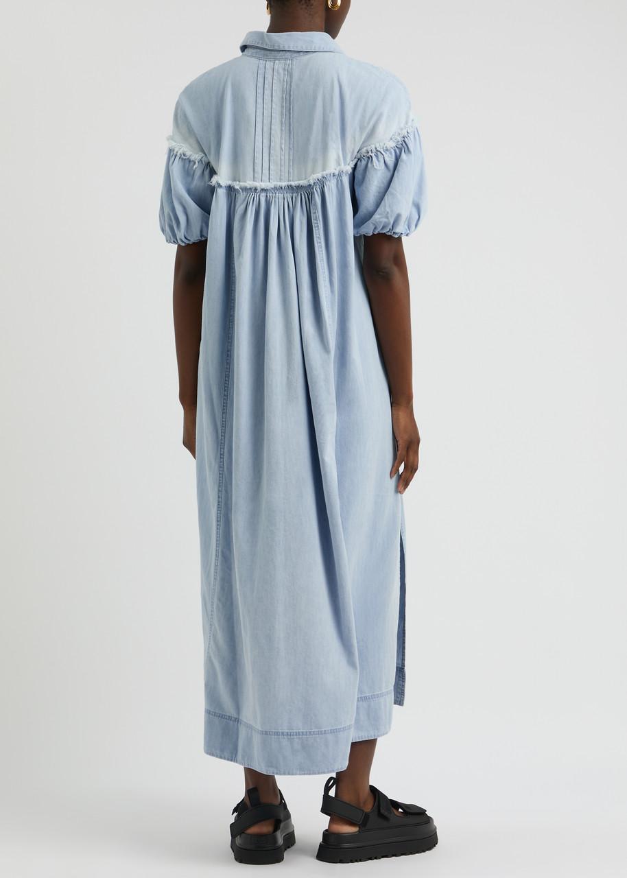 Free People On The Road Chambray Maxi Dress in Blue Lyst