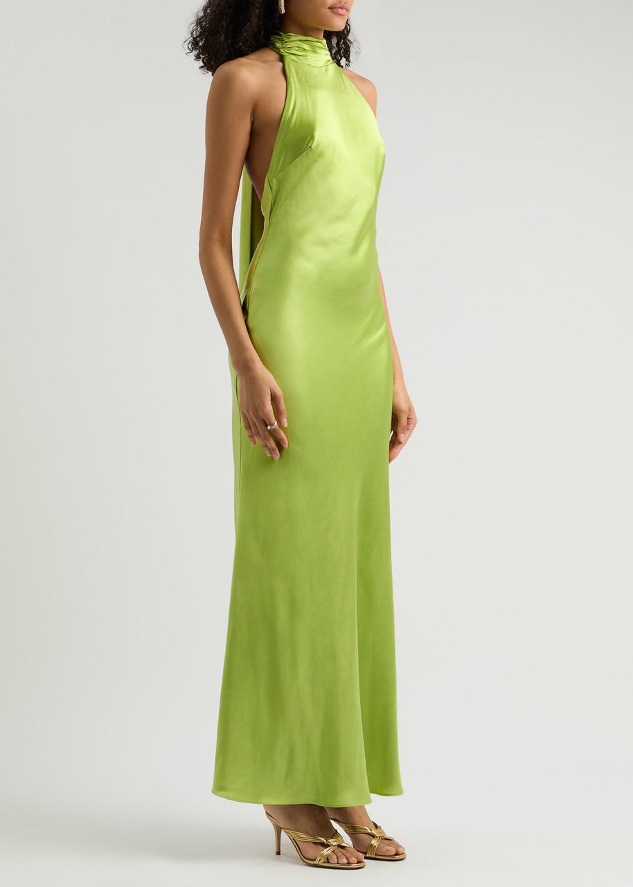 green emerald velvet dress Misha Maxi Dress main image 0