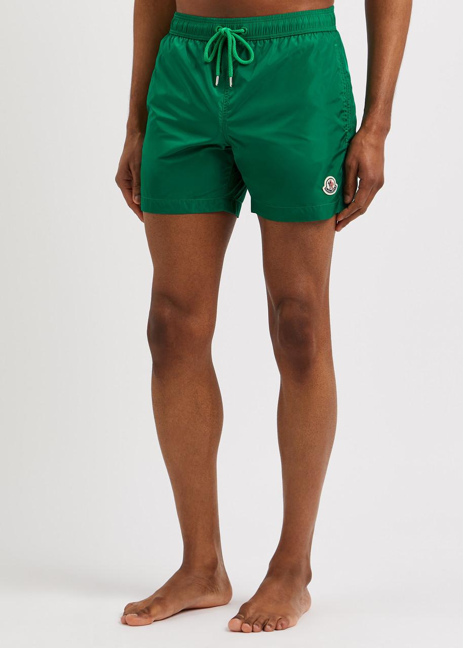 Moncler Logo Shell Swim Shorts in Green for Men Lyst UK