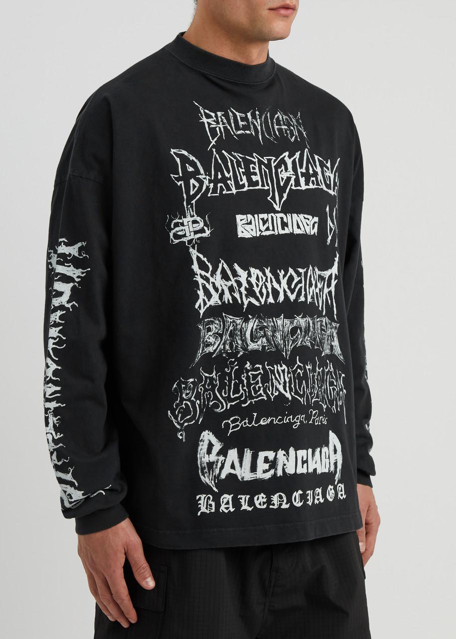 Balenciaga Diy Metal Printed Cotton Top in Black for Men | Lyst