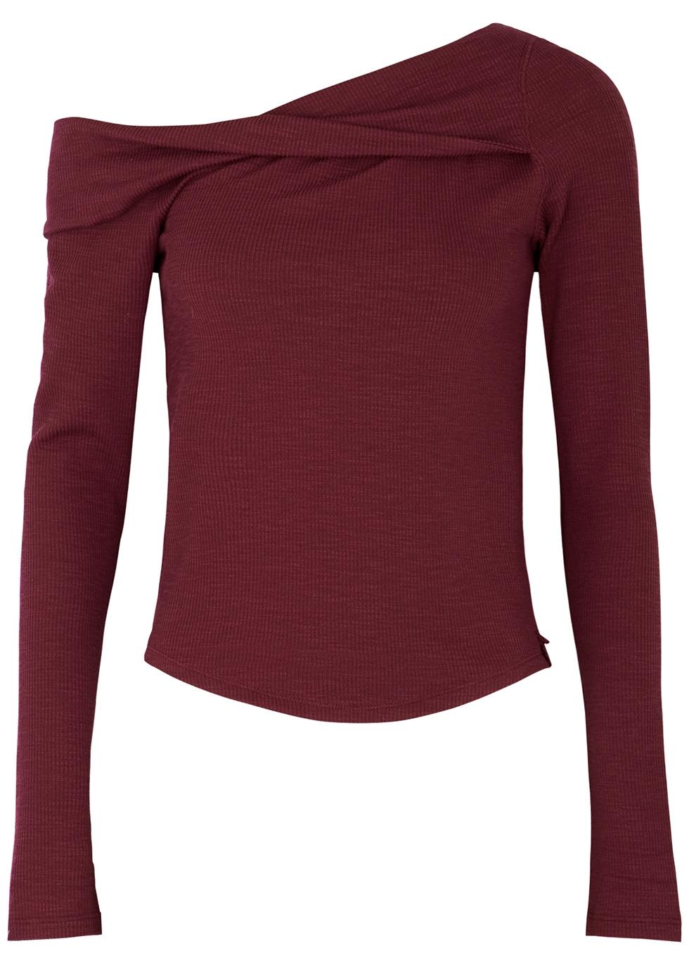 Free People Addie Layering Ribbed-knit Top in Red | Lyst