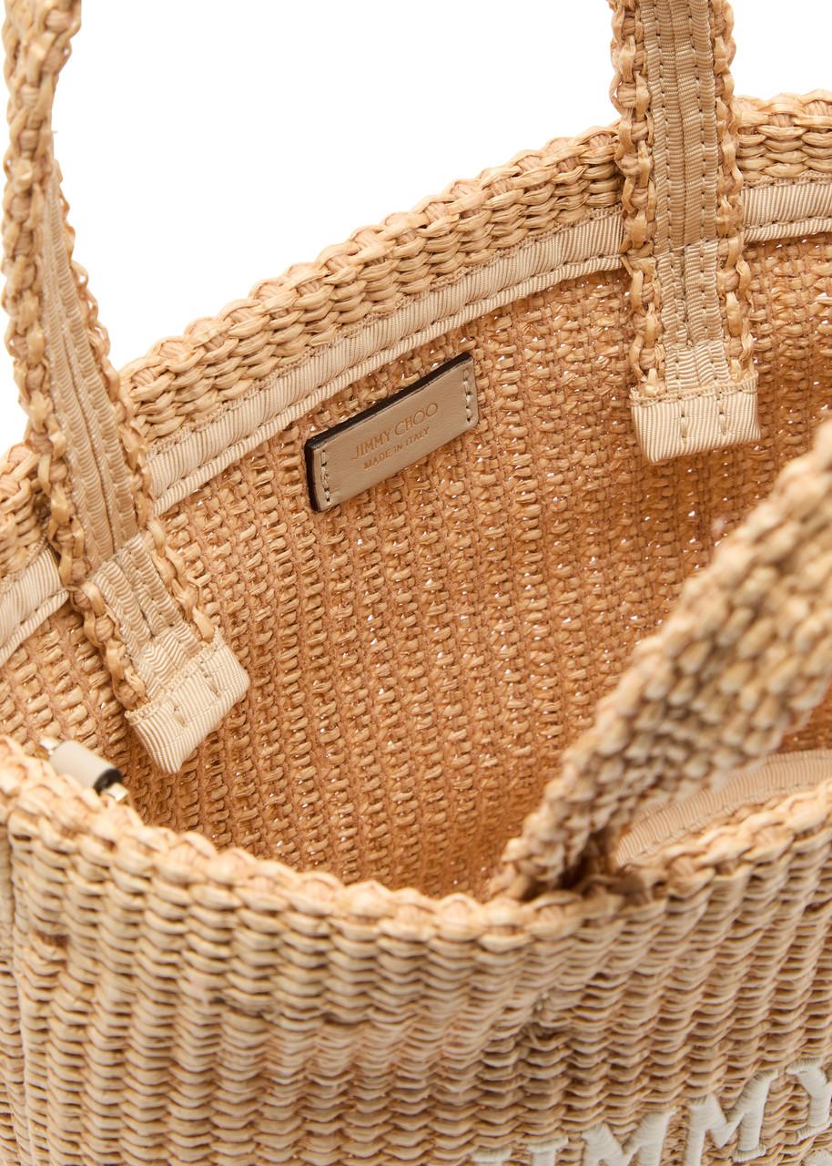 Jimmy Choo Beach Mini Raffia Tote in Natural | Lyst