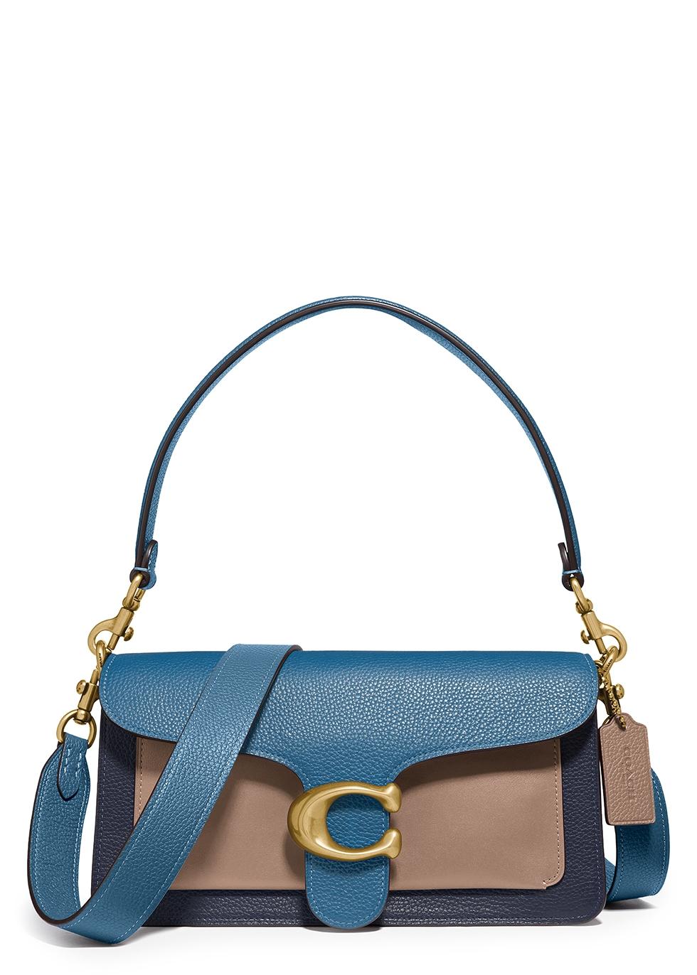 COACH Tabby 26 Colourblocked Leather Shoulder Bag in Blue Lyst