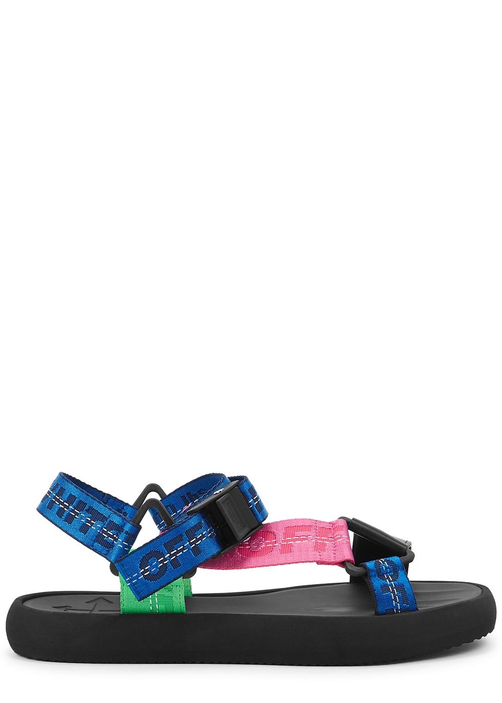 Off-White c/o Virgil Abloh Micro Trek Logo-jacquard Canvas Sandals in Blue  | Lyst