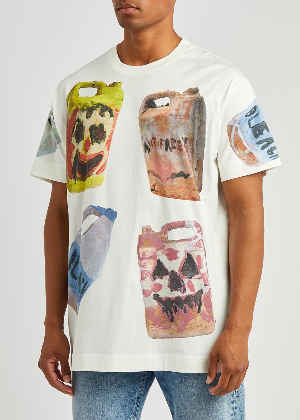 + Josh Smith jacquard-trimmed printed cotton-jersey T-shirt