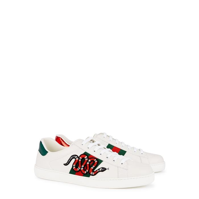 gucci snake white shoes