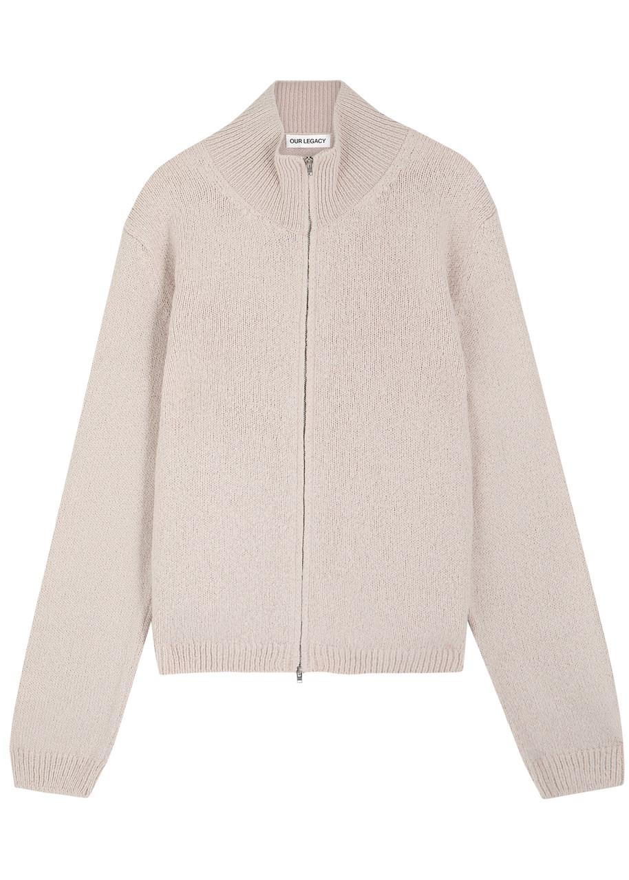 Our Legacy Float Funnel Ribbed Silk-Knit Jumper in Natural for Men