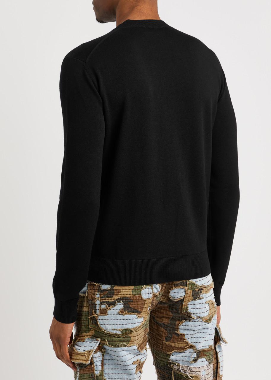 Amiri Smoke Intarsia Wool-blend Jumper in Black for Men